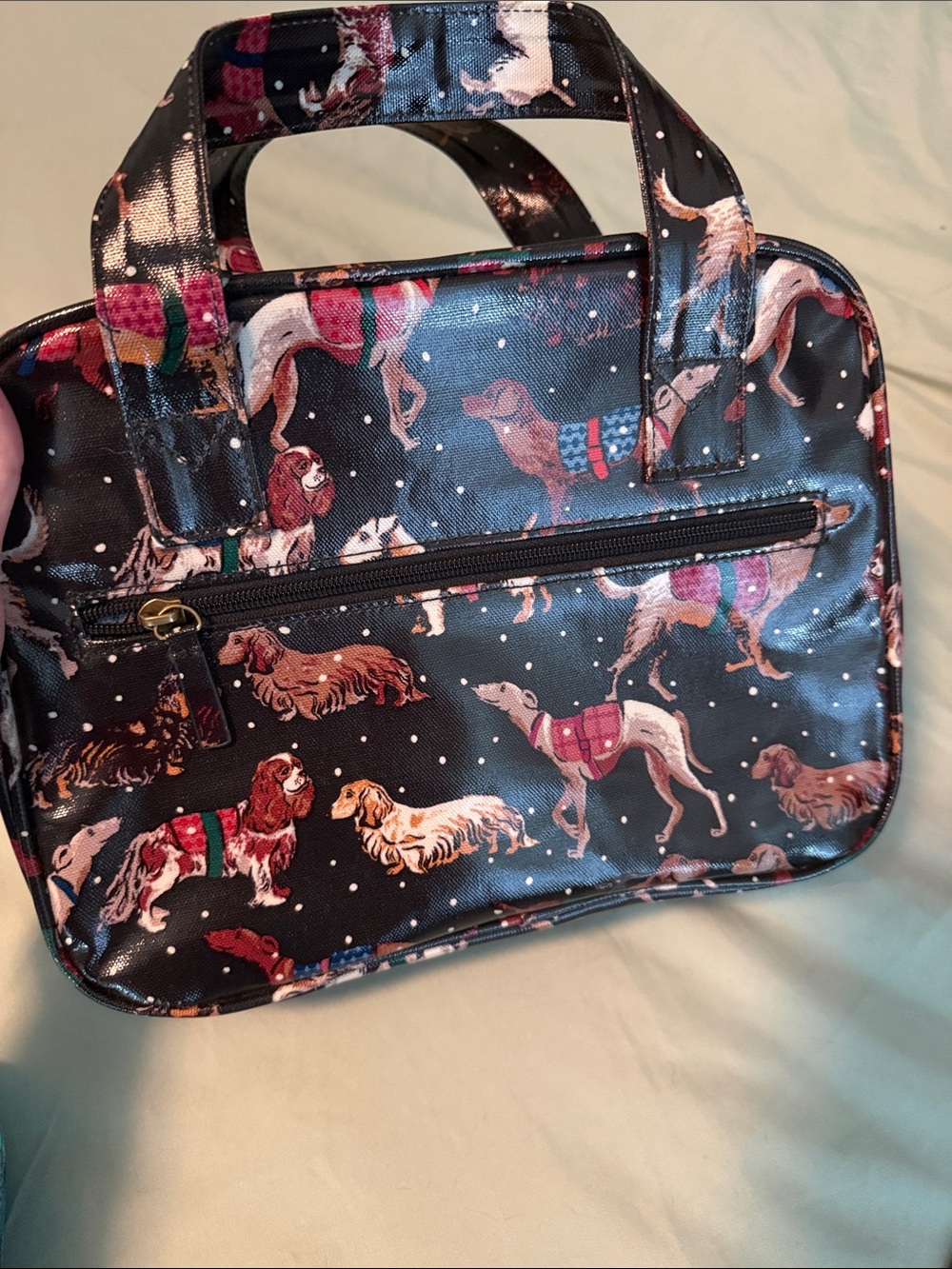 Cath Kidston Blue/Black Dog Print bag - Picture 3 of 4